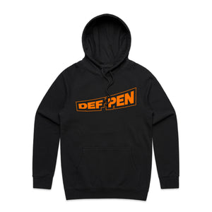 Def Pen Logo Hoodie (Black & Orange)